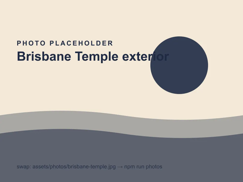 The Brisbane Temple exterior